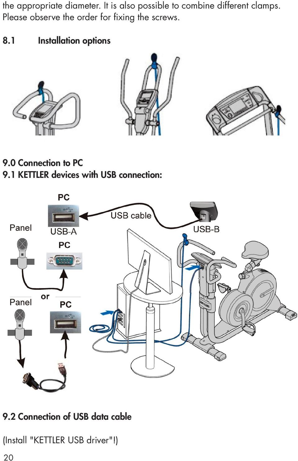 Please observe the order for fixing the screws. 8.