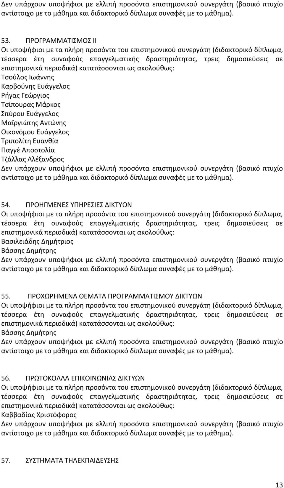 ΠΡΟΧΩΡΘΜΕΝΑ ΘΕΜΑΣΑ ΠΡΟΓΡΑΜΜΑΣΙΜΟΤ ΔΙΚΣΤΩΝ Βάςςθσ Δθμιτρθσ 56.