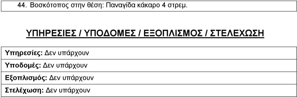 ΥΠΗΡΕΣΙΕΣ / ΥΠΟΔΟΜΕΣ / ΕΞΟΠΛΙΣΜΟΣ / ΣΤΕΛΕΧΩΣΗ