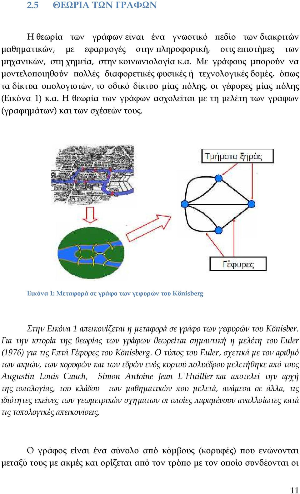 α. Η θεωρία των γράφων ασχολείται με τη μελέτη των γράφων (γραφημάτων) και των σχέσεών τους.