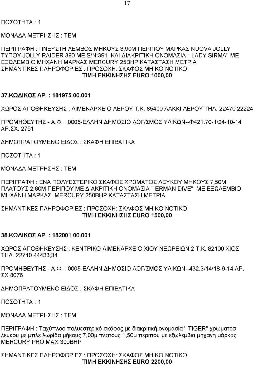 ΔΗΜΟΣΙΟ ΛΟΓ/ΣΜΟΣ ΥΛΙΚΩΝ--Φ421.70-1/24-10-14 ΑΡ.ΣΧ.