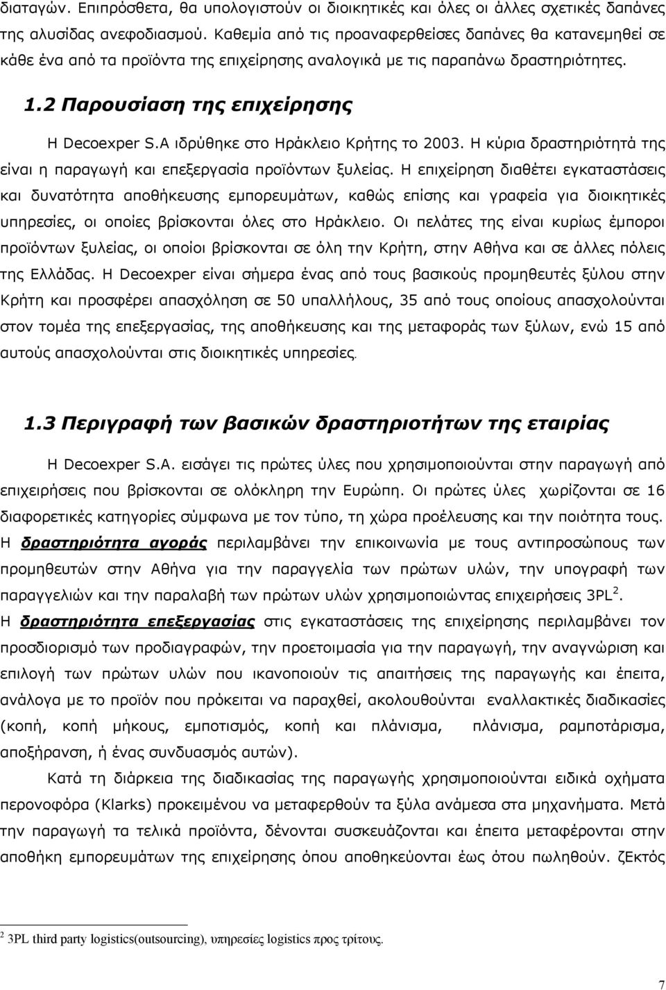 A ιδρύθηκε στο Ηράκλειο Κρήτης το 2003. Η κύρια δραστηριότητά της είναι η παραγωγή και επεξεργασία προϊόντων ξυλείας.