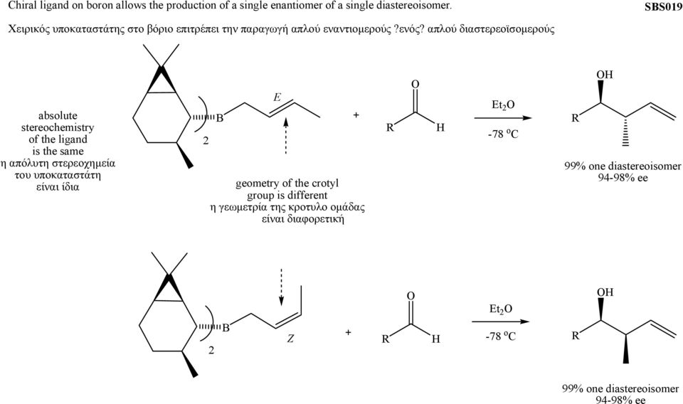 απλού διαστερεοϊσομερούς SS019 absolute stereochemistry of the ligand is the same η απόλυτη στερεοχημεία του υποκαταστάτη