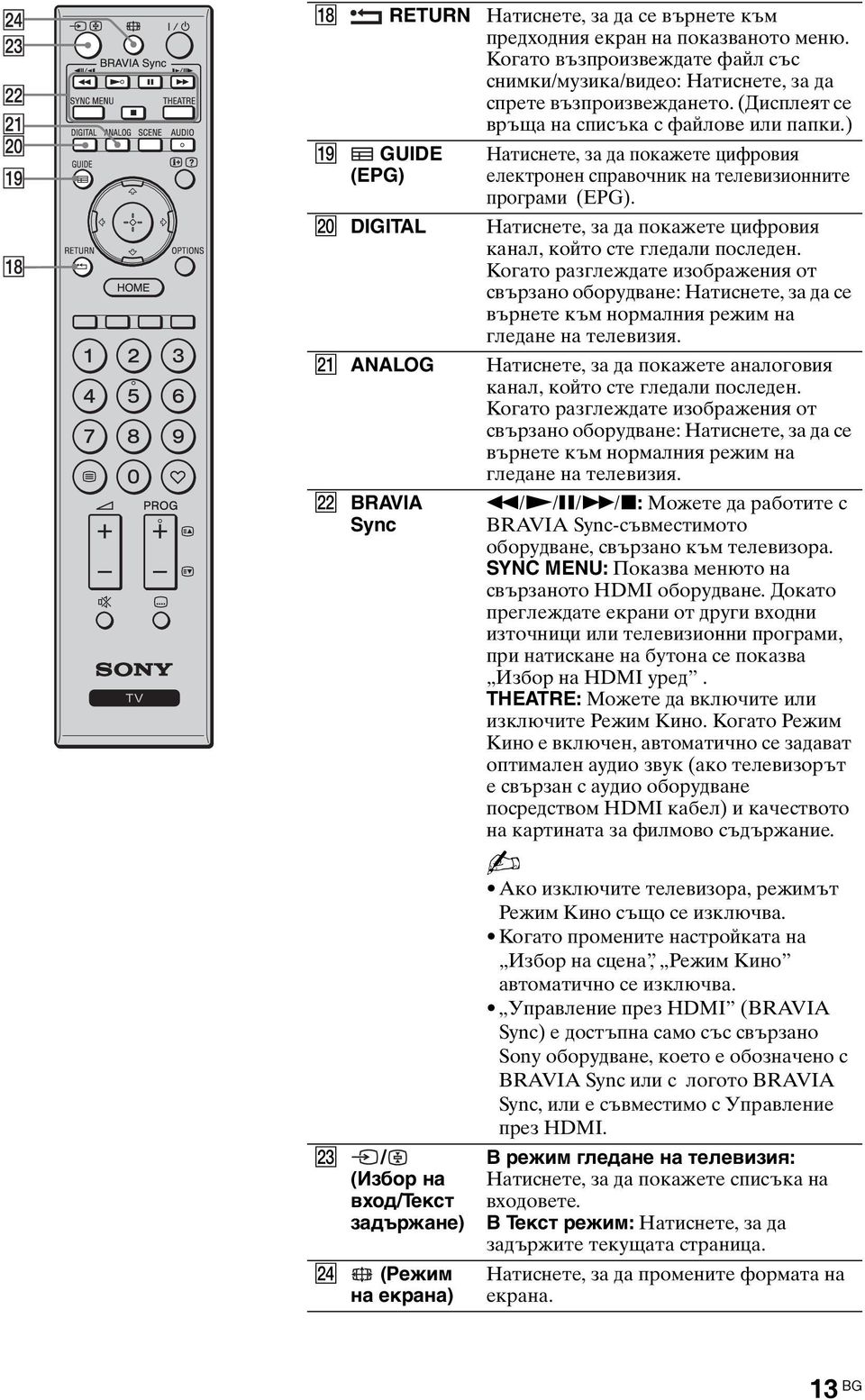 w; DIGITAL Натиснете, за да покажете цифровия канал, който сте гледали последен.