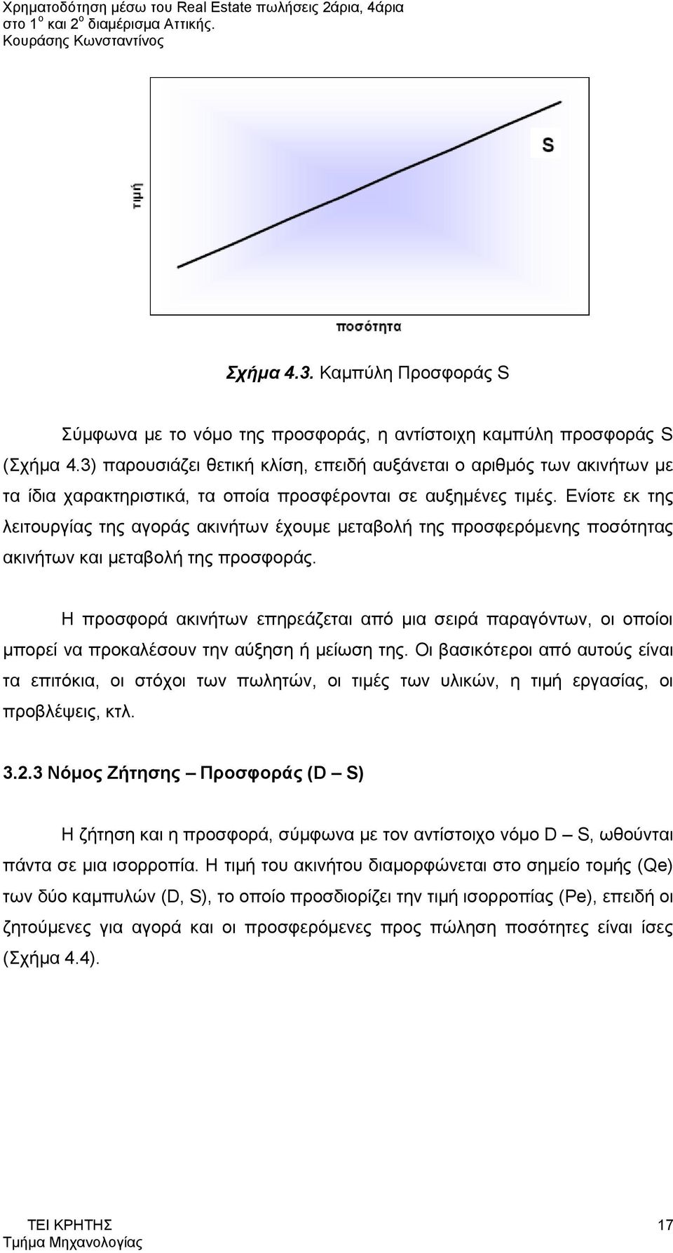 Ενίοτε εκ της λειτουργίας της αγοράς ακινήτων έχουμε μεταβολή της προσφερόμενης ποσότητας ακινήτων και μεταβολή της προσφοράς.