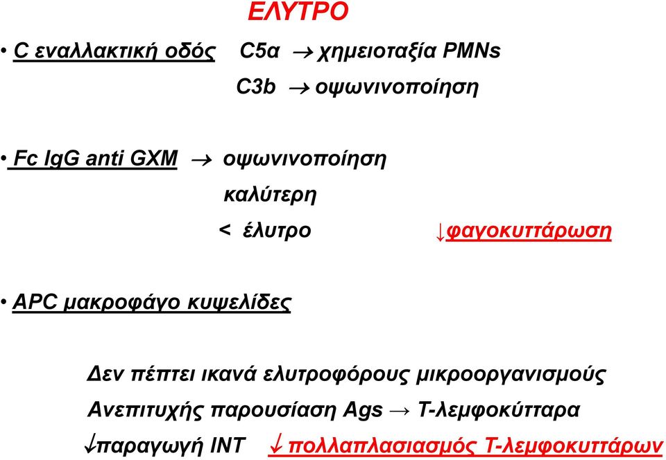 μακροφάγο κυψελίδες Δεν πέπτει ικανά ελυτροφόρους μικροοργανισμούς