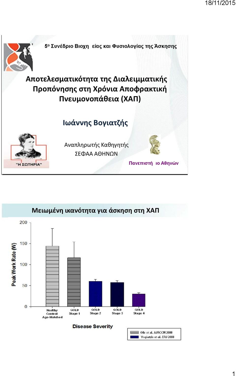 Αποφρακτική Πνευμονοπάθεια (ΧΑΠ) Ιωάννης Βογιατζής Αναπληρωτής