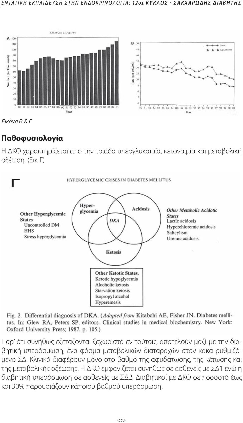 (Εικ Γ) Παρ ότι συνήθως εξετάζονται ξεχωριστά εν τούτοις, αποτελούν μαζί με την διαβητική υπερόσμωση, ένα φάσμα μεταβολικών διαταραχών στον κακά