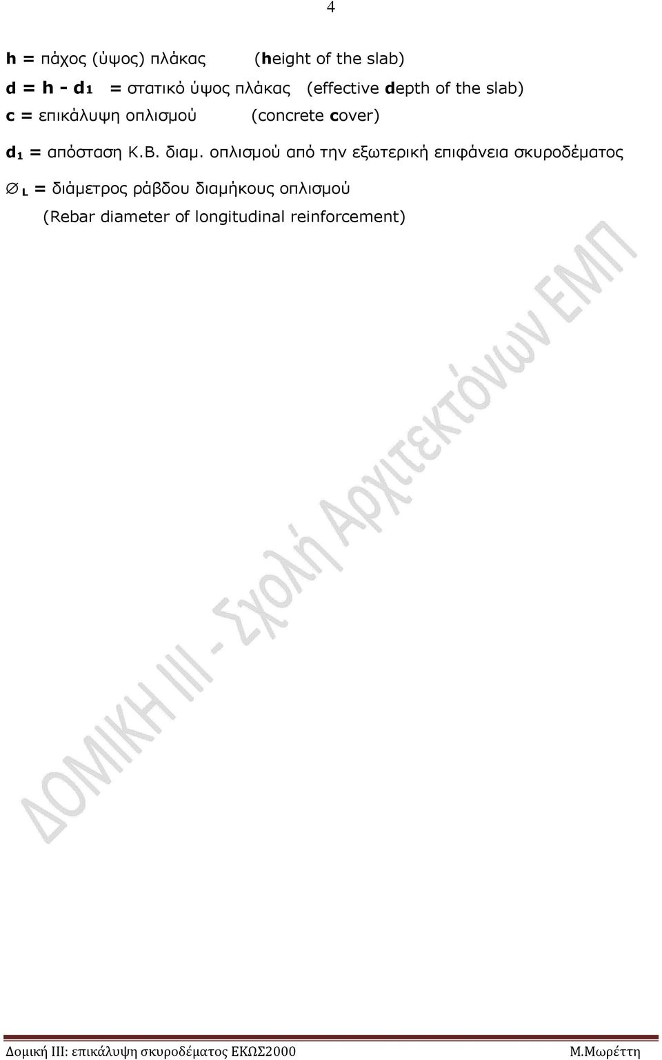 d 1 = απόσταση Κ.Β. διαμ.