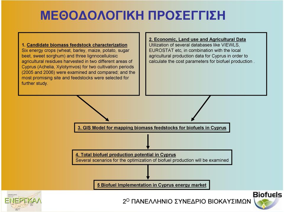 areas of Cyprus (Achelia, Xylotymvos) for two cultivation periods (2005 and 20