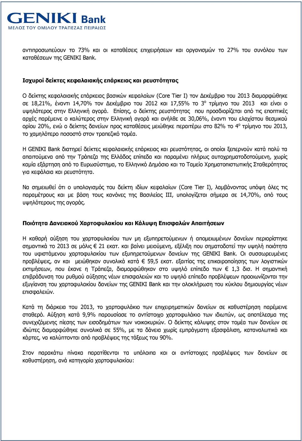 2012 και 17,55% το 3 ο τρίμηνο του 2013 και είναι ο υψηλότερος στην Ελληνική αγορά.