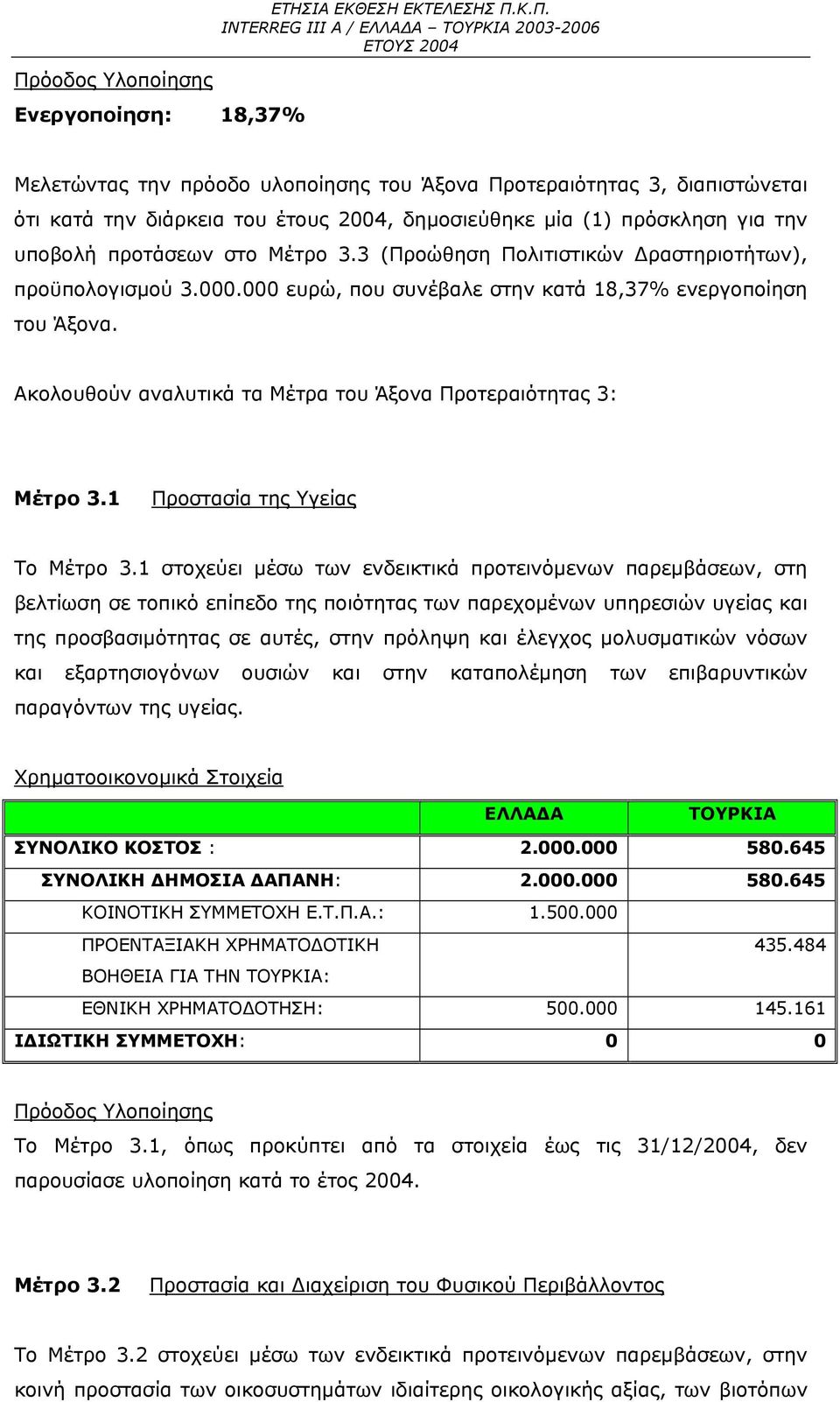 1 Προστασία της Υγείας Το Μέτρο 3.