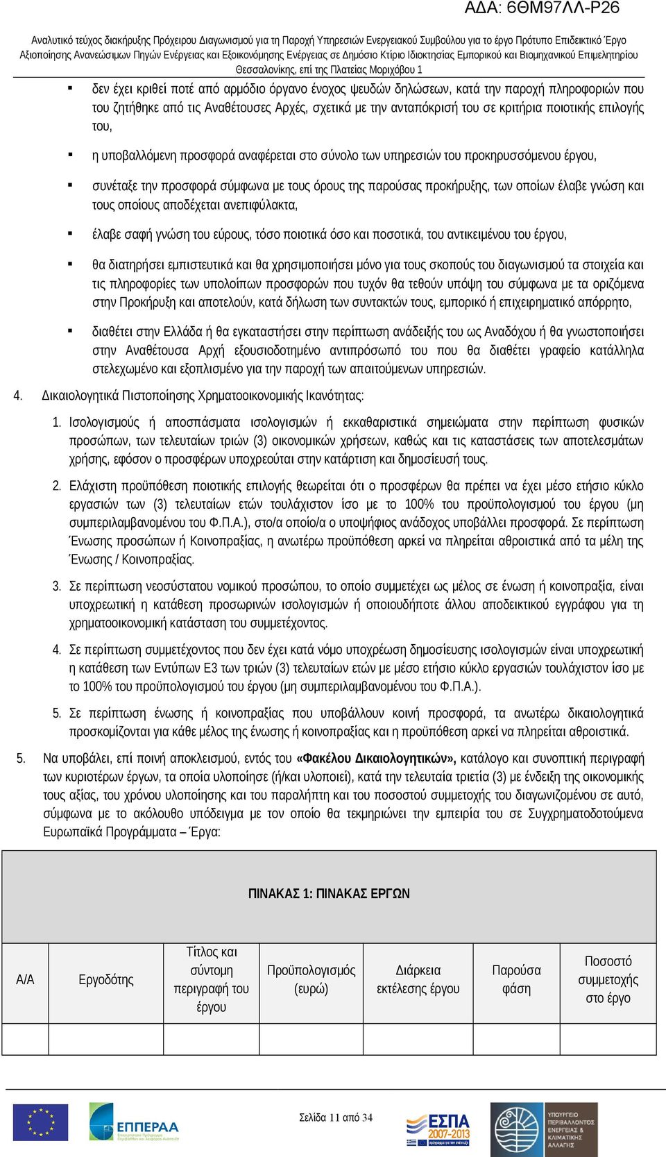 οποίους αποδέχεται ανεπιφύλακτα, έλαβε σαφή γνώση του εύρους, τόσο ποιοτικά όσο και ποσοτικά, του αντικειμένου του έργου, θα διατηρήσει εμπιστευτικά και θα χρησιμοποιήσει μόνο για τους σκοπούς του