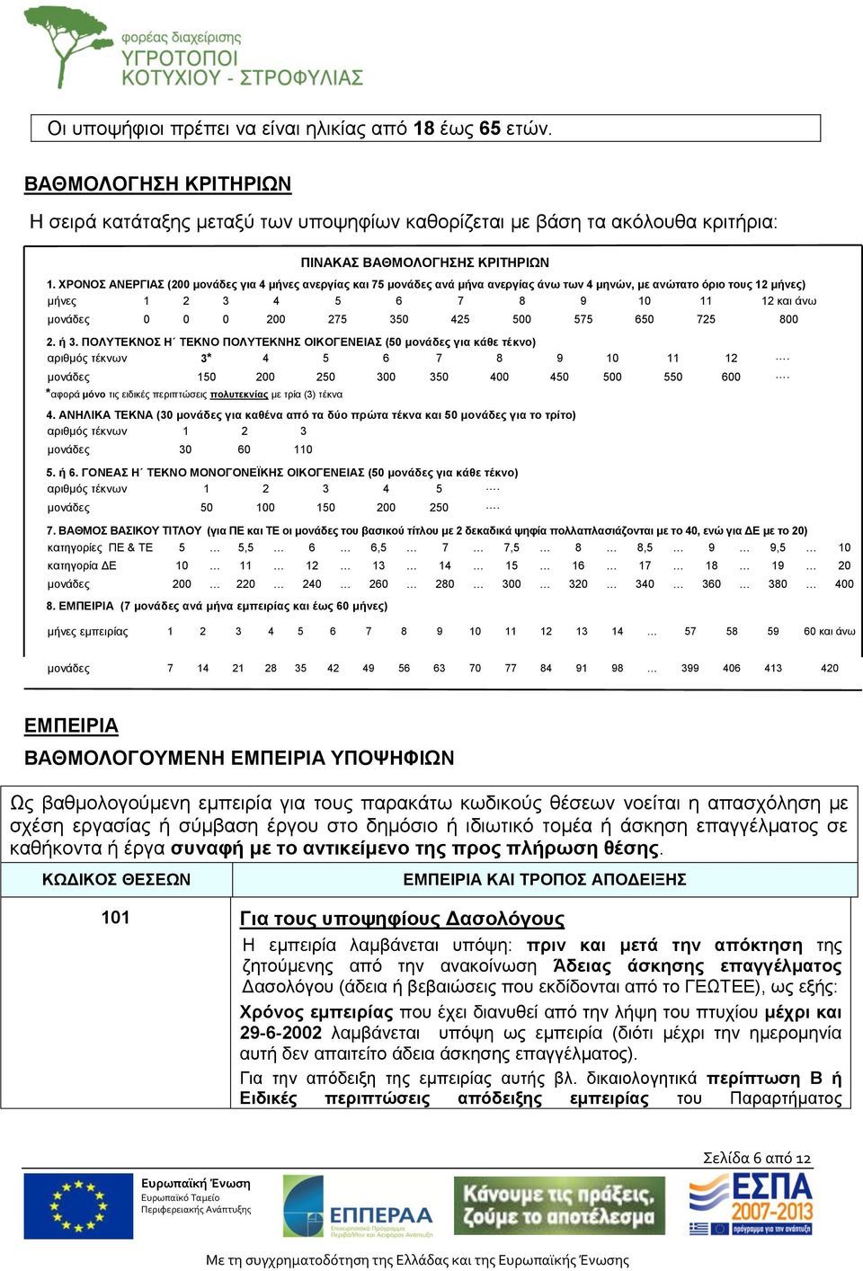 500 575 650 725 800 2. ή 3. ΠΟΛΤΣΔΚΝΟ Η ΣΔΚΝΟ ΠΟΛΤΣΔΚΝΗ ΟΙΚΟΓΔΝΔΙΑ (50 κνλάδεο γηα θάζε ηέθλν) αξηζκφο ηέθλσλ 3* 4 5 6 7 8 9 10 11 12. κνλάδεο 150 200 250 300 350 400 450 500 550 600.