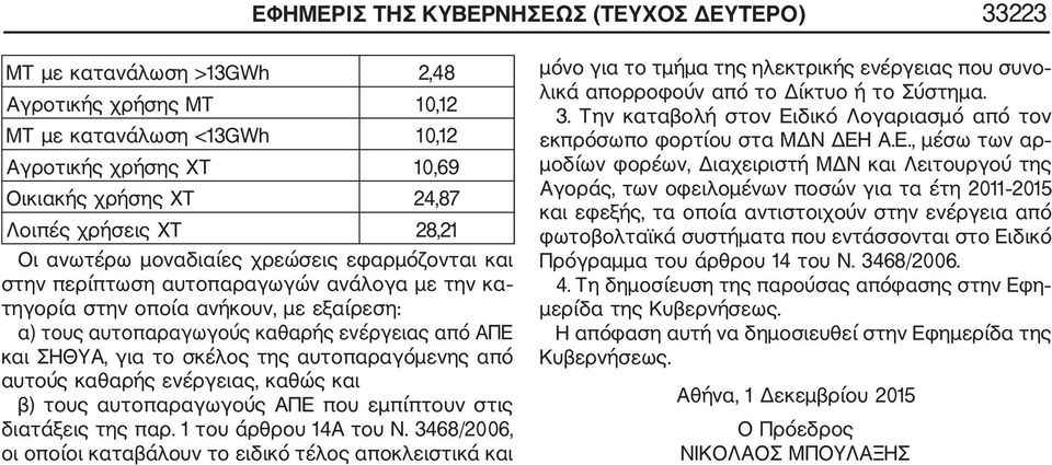 ΣΗΘΥΑ, για το σκέλος της αυτοπαραγόμενης από αυτούς καθαρής ενέργειας, καθώς και β) τους αυτοπαραγωγούς ΑΠΕ που εμπίπτουν στις διατάξεις της παρ. 1 του άρθρου 14Α του Ν.