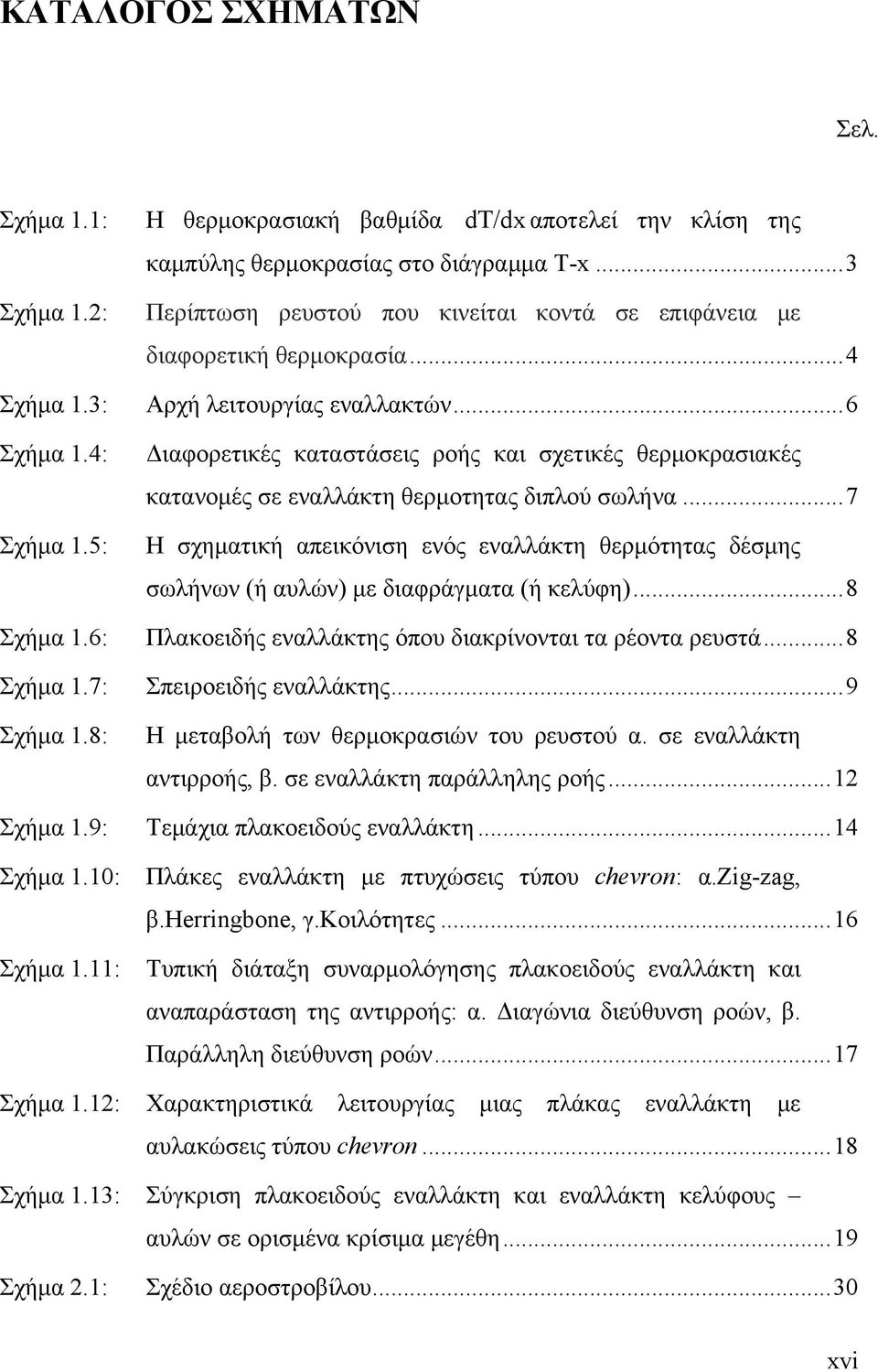 ..6 Διαφορετικές καταστάσεις ροής και σχετικές θερμοκρασιακές κατανομές σε εναλλάκτη θερμοτητας διπλού σωλήνα.