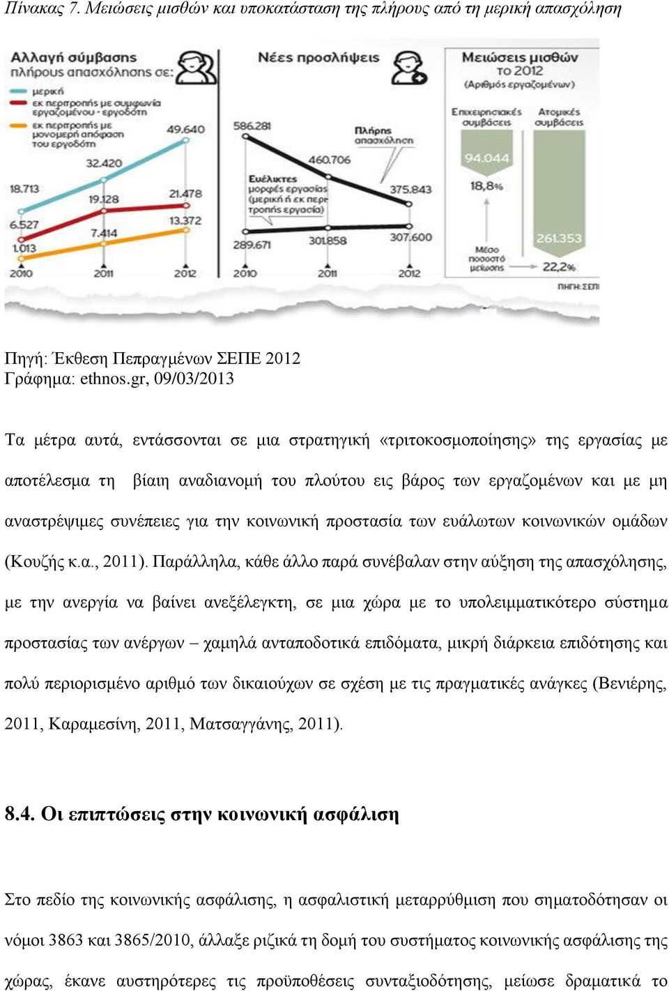 για την κοινωνική προστασία των ευάλωτων κοινωνικών ομάδων (Κουζής κ.α., 2011).