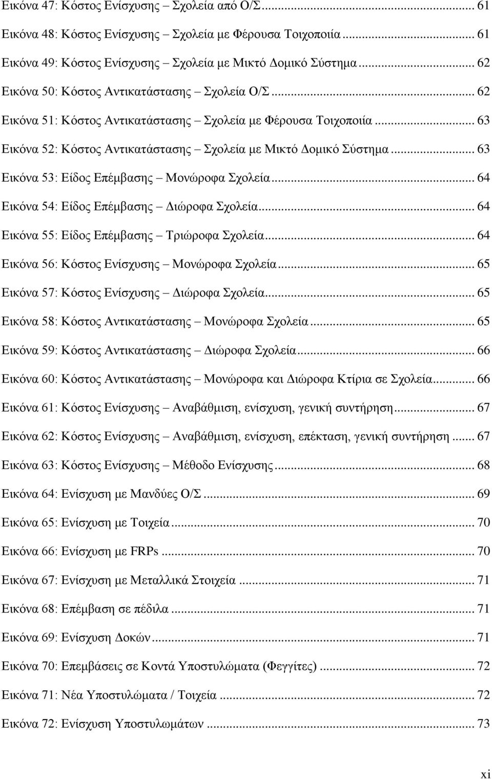 .. 63 Δηθφλα 53: Δίδνο Δπέκβαζεο Μνλψξνθα ρνιεία... 64 Δηθφλα 54: Δίδνο Δπέκβαζεο Γηψξνθα ρνιεία... 64 Δηθφλα 55: Δίδνο Δπέκβαζεο Σξηψξνθα ρνιεία... 64 Δηθφλα 56: Κφζηνο Δλίζρπζεο Μνλψξνθα ρνιεία.