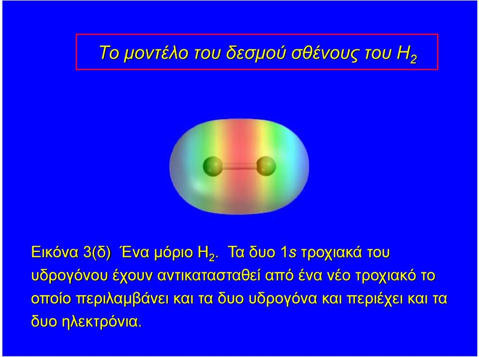 Τα δυο 1s τροχιακά του υδρογόνου έχουν αντικατασταθεί