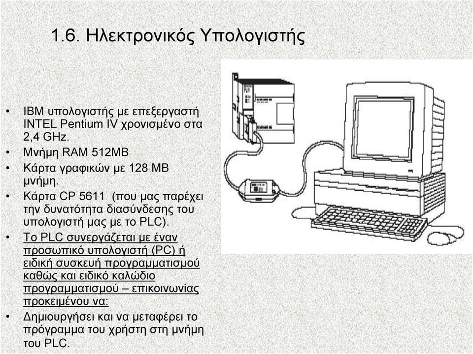 Κάρτα CP 5611 (που µας παρέχει την δυνατότητα διασύνδεσης του υπολογιστή µας µε το PLC).