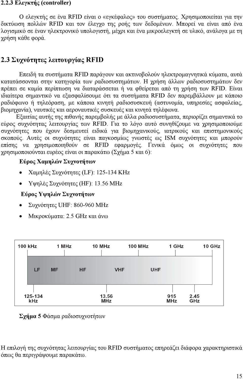 3 Συχνότητες λειτουργίας RFID Επειδή τα συστήματα RFID παράγουν και ακτινοβολούν ηλεκτρομαγνητικά κύματα, αυτά κατατάσσονται στην κατηγορία των ραδιοσυστημάτων.