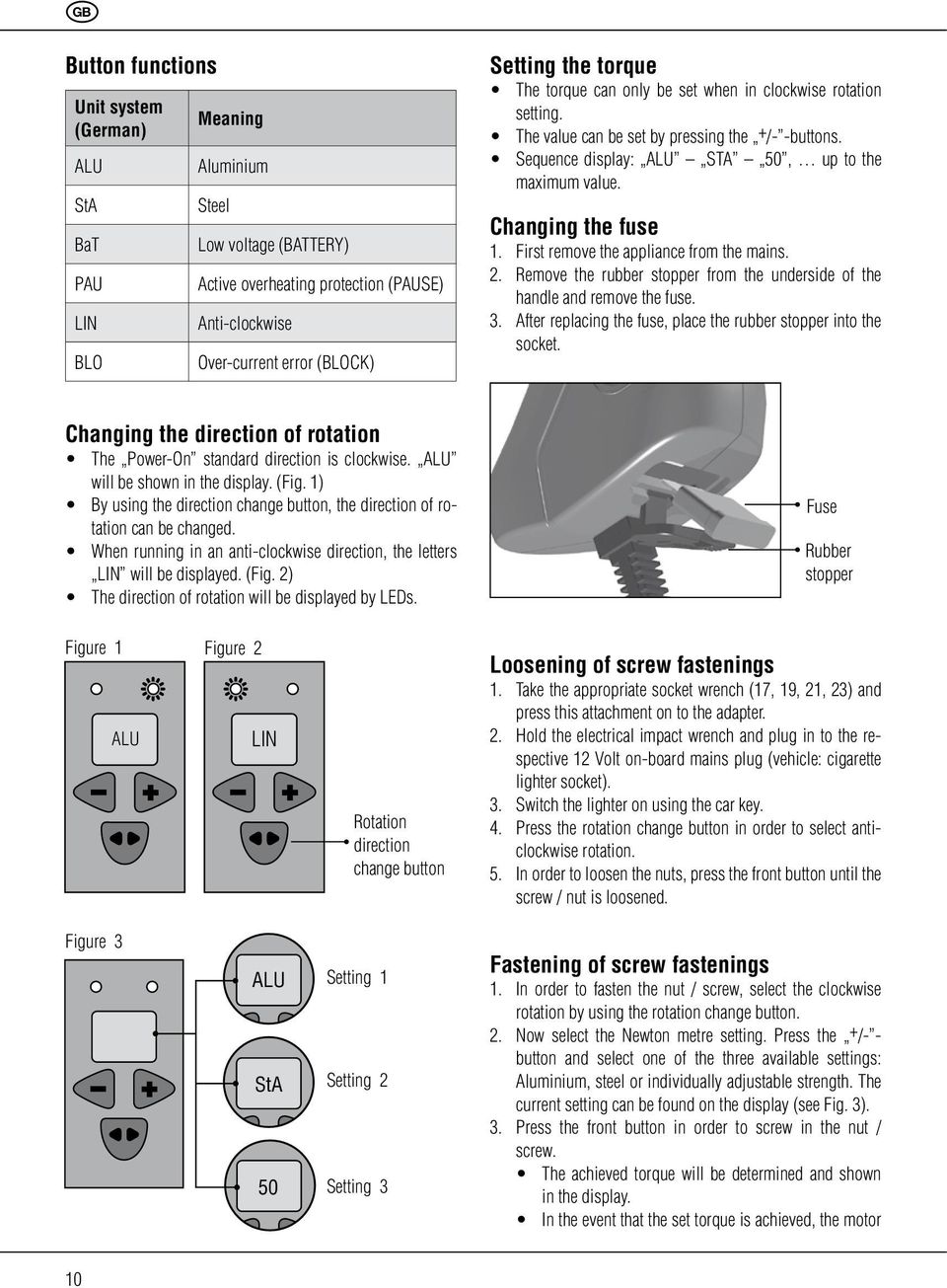 Changing the fuse 1. First remove the appliance from the mains. 2. Remove the rubber stopper from the underside of the handle and remove the fuse. 3.