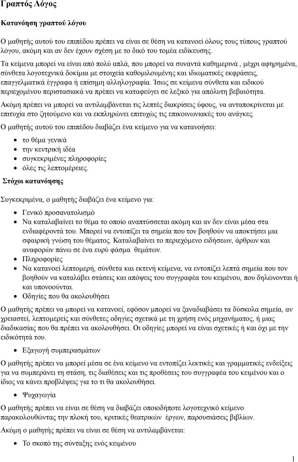 επίσημη αλληλογραφία. Ίσως σε κείμενα σύνθετα και ειδικού περιεχομένου περιστασιακά να πρέπει να καταφεύγει σε λεξικό για απόλυτη βεβαιότητα.