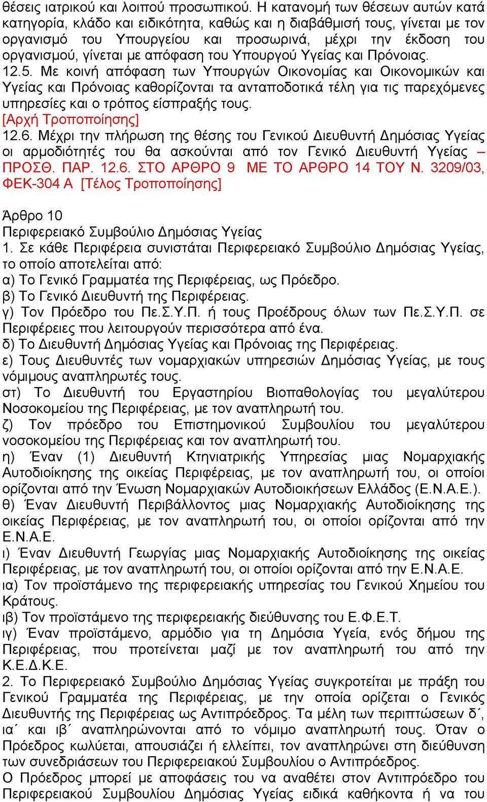 απόφαση του Υπουργού Υγείας και Πρόνοιας. 12.5.