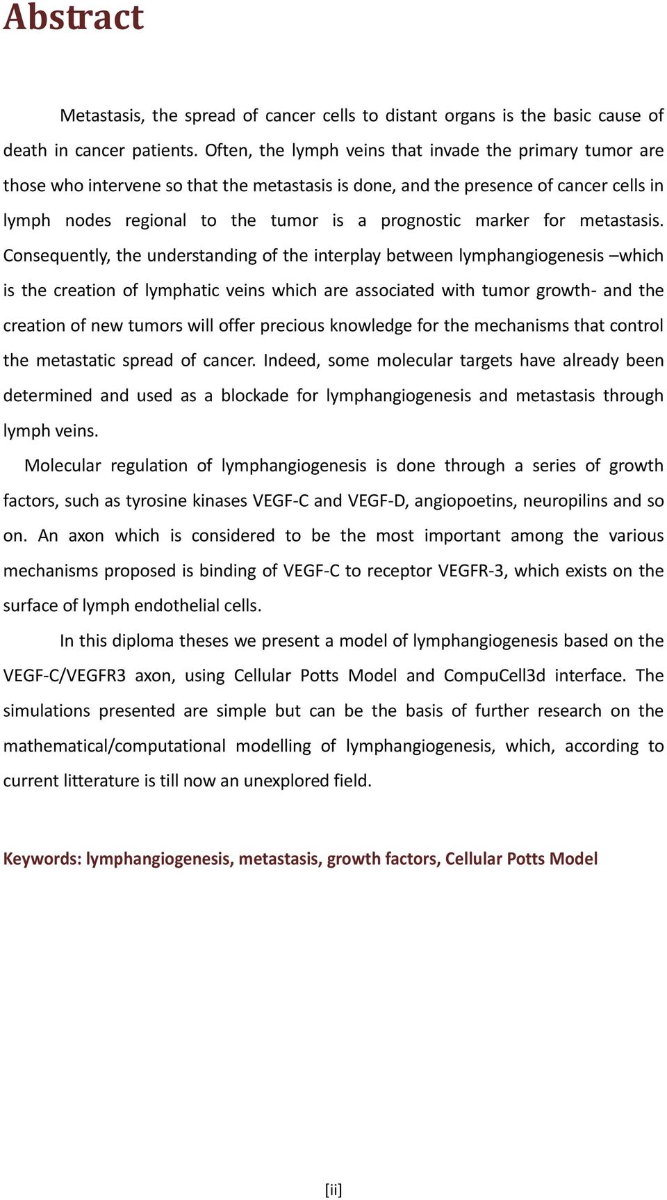 marker for metastasis.