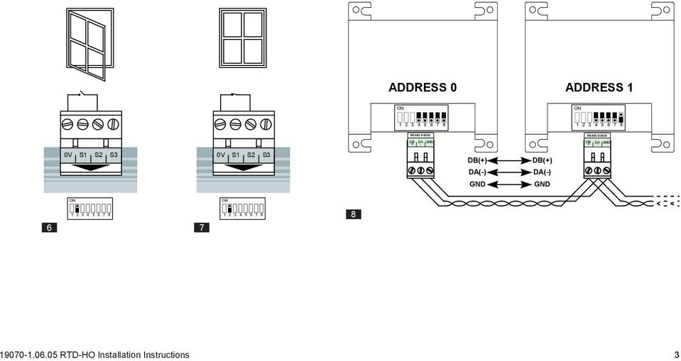 S3 DB(+) DA(-) GND DB(+) DA(-) GND 6 7 8