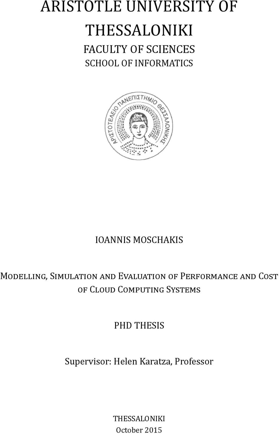 MOSCHAKIS M, S E P C C C S PHD THESIS