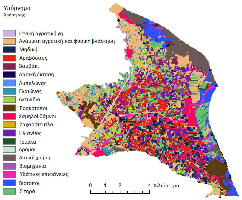 Καλλιέργειες Περιοχής Μελέτης Σχήμα.