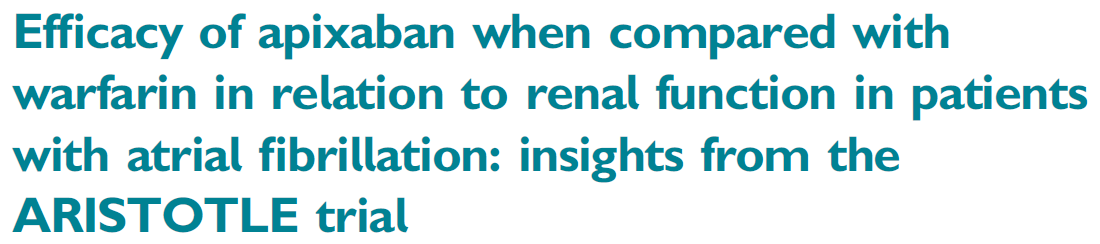 Stroke Systemic Embolism All-cause Mortality Major Bleeding In patients with AF, renal impairment was associated with increased risk of cardiovascular events and bleeding.