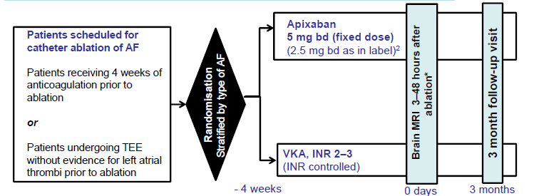 AXAFA AFNET 5: Study design Anticoagulation using the direct factor Xa inhibitor apixaban during Atrial Fibrillation