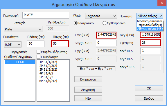 4.4.2 Καθορισμός ομάδων πλεγμάτων: Μετά την εισαγωγή του φορέα στο περιβάλλον εργασίας του Scada, ανοίξτε την Ενότητα Μοντελοποίηση και επιλέξτε την εντολή 3D Πλέγμα.