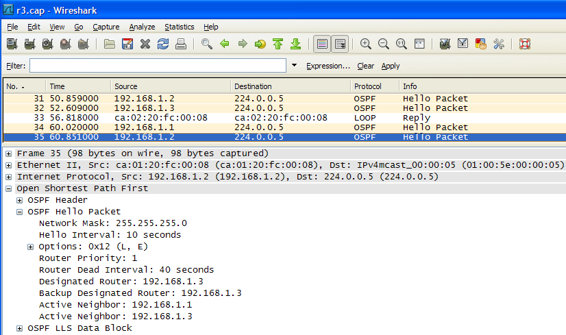 ρήκα 9-2 OSPF Hello Packet ρήκα