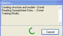 7.1 ΟΜΑΔΟΠΟΙΗΣΗ (CLUSTERING) Επιλέγουμε Data Mining Cluster. Το σύστημα προτείνει να τρέξει η ομαδοποίηση στο σύνολο του ερωτήματος και το αποδεχόμαστε (Next).