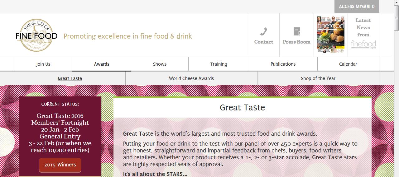 ΔΗΛΩΣΗ ΣΥΜΜΕΤΟΧΗΣ ΣΤΟ GREAT TASTE 2016 ONLINE ΟΔΗΓΙΕΣ - Πηγαίνετε στην ηλεκτρονική διεύθυνση www.gff.co.uk/gta.