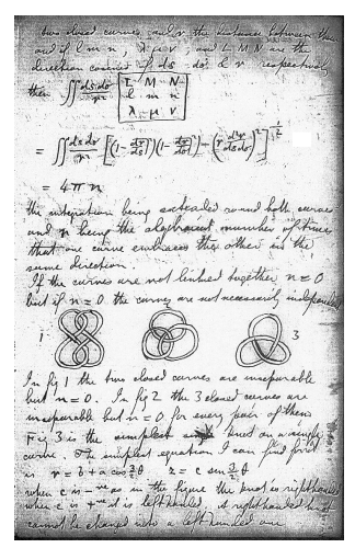 Συνοχή των Μαθηµατικών Gauss linking number 1 r 1 r 2 4π γ 1 γ 2 r 1 r 2 (dr 3 1 dr 2 ) Τετραγωνικός νόµος Αντιστροφής (Θεωρία Αριθµών) Είναι το ίδιο!