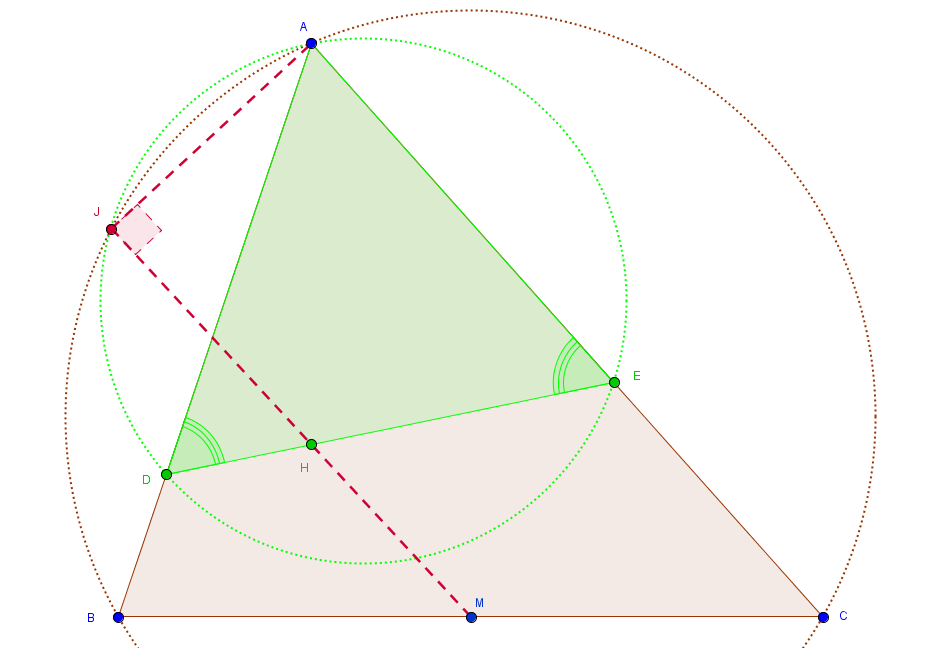 2.3. (IMO Shortlist 2005-G5) Έστω A B C ένα οξυγώνιο τρίγωνο με Α Β ΑC. Έστω Η το ορθόκεντρό του και Μ το μέσο της πλευράς Β C.