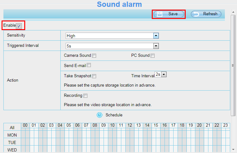 4.5.2 Sound Detection (Ανίχνευση Ήχου) Όταν ο ήχος περιβάλλοντος ξεπεράσει κάποια ντεσιμπέλ, θα σημάνει συναγερμός.