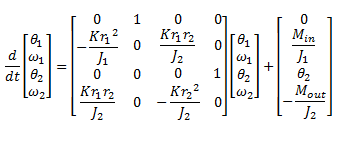 Το σύστημα αυτό των πρωτοβάθμιων διαφορικών εξισώσεων μπορεί να γραφεί και σε μητρωική μορφή ως εξής: (4.