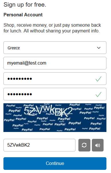 Για τον λογαριασμό στο Paypal είναι βασικό να χρησιμοποιήσετε έναν κωδικό