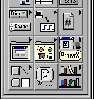 2.1.2. Palettes To LabVIEW περιέχει τρεις παλέτες την control palette, την functions palette και την tools palette τις οποίες και παρουσιάζουµε στη συνέχεια.