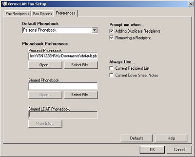 Preferences (Προτιµήσεις) Χρησιµοποιήστε την καρτέλα Preferences (Προτιµήσεις) για να προσαρµόσετε τις ρυθµίσεις και τις προτιµήσεις του τηλεφωνικού καταλόγου.