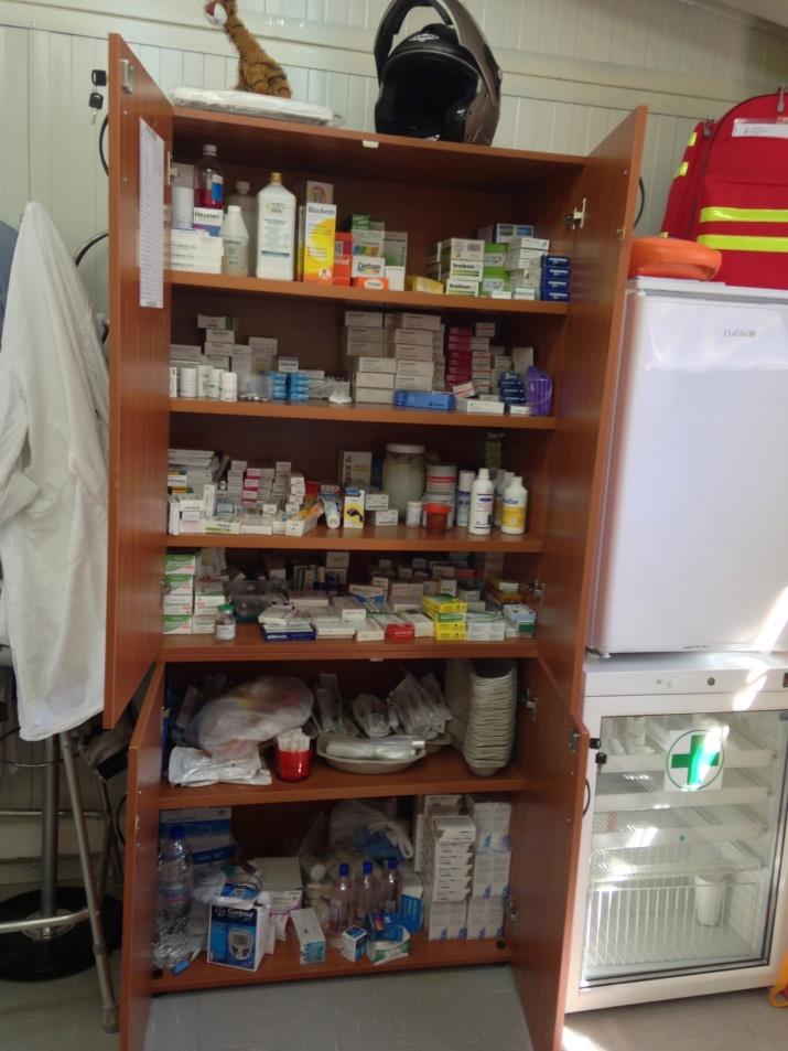 Διάρθρωση των Δράσεων Ιατρική Υπηρεσία Οργάνωση του Ιατρείου: Ιατρικός εξοπλισμός επειγόντων Τσάντα φάρμακα