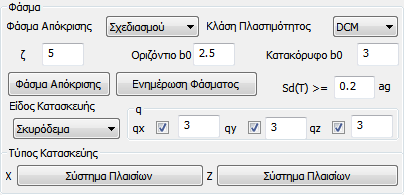 Η επιλογή της μεθόδου (m) προϋποθέτει ελαστικό φάσμα απόκρισης, ενώ η μέθοδος (q) προϋποθέτει φάσμα σχεδιασμού με τροποποιημένο τον συντελεστή σεισμικής συμπεριφοράς (q).