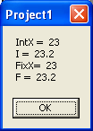 Άσκηση 6.3. Συναρτήσεις Int(x), Fix(x) και στρογγυλοποίησης θετικών και αρνητικών αριθμών Να γραφεί πρόγραμμα υπολογισμού των ακόλουθων συναρτήσεων: Int(X) Ι = In t ( X *10^ N + 0.