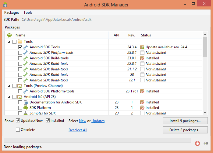 Android Studio: Συνοπτικός οδηγός 1. Λήψη και Εγκατάσταση http://developer.android.com/sdk/installing/studio.html.