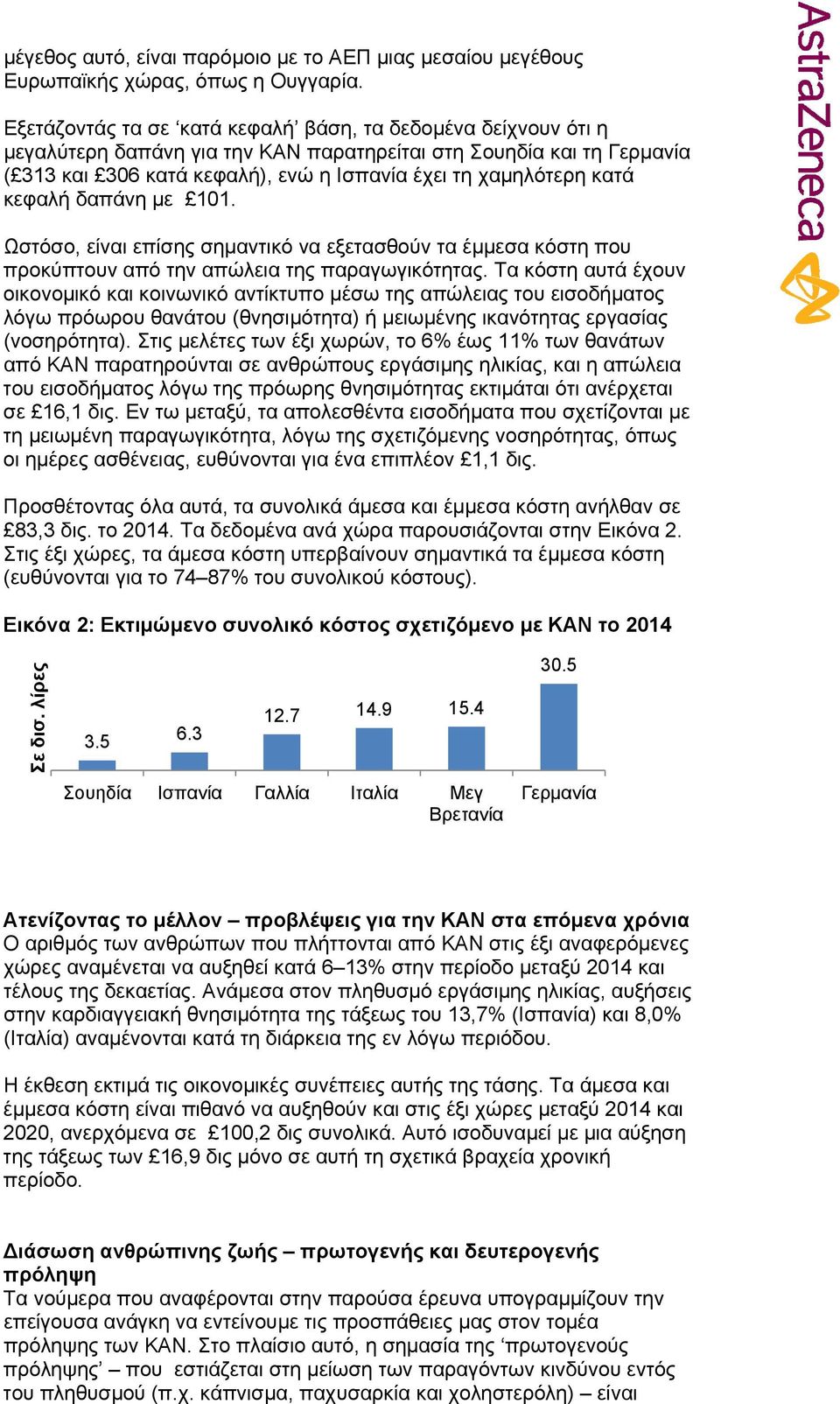 κεφαλή δαπάνη με 101. Ωστόσο, είναι επίσης σημαντικό να εξετασθούν τα έμμεσα κόστη που προκύπτουν από την απώλεια της.